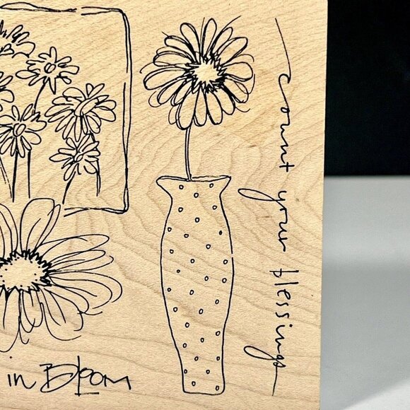 Life is in Bloom Count Your Blessings Rubber Mounted Stamp # JB3301 PrintWorks - Picture 3 of 9